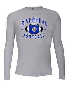 Riverhead High School Grey Long Sleeve Compression Shirt - Orders due Wednesday, October 9, 2024