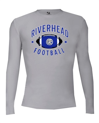 Riverhead High School Grey Long Sleeve Compression Shirt - Orders due Wednesday, October 9, 2024