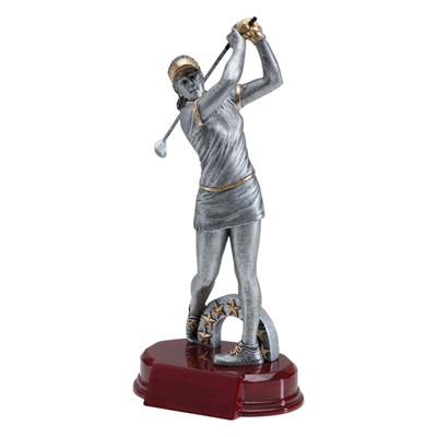 CAT-10 inch Modern Female Golf Resin Figure